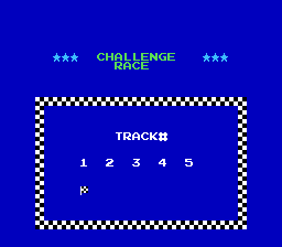 Excitebike (NES) screenshot: Choosing tracks