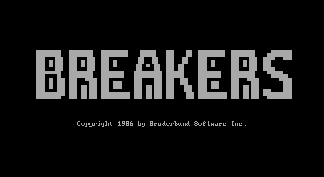 Breakers (DOS) screenshot: Title screen
