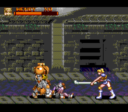 Brawl Brothers (SNES) screenshot: It works better with the stick!