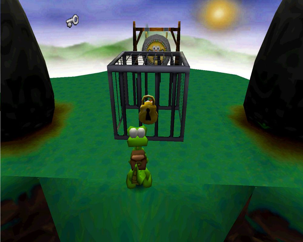 Croc: Legend of the Gobbos (Windows) screenshot: Find a key to open this cage.
