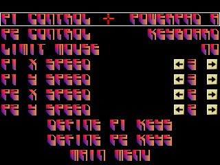 Tautology II (Atari ST) screenshot: Control menu