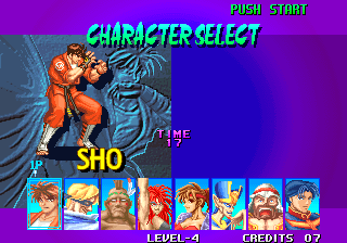 Breakers (Neo Geo) screenshot: Character Selection