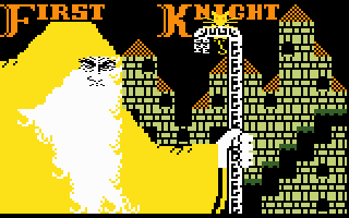 Thunder Castle (Intellivision) screenshot: Get ready, first knight (splash screen two)
