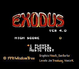 Exodus: Journey to the Promised Land (NES) screenshot: Title screen