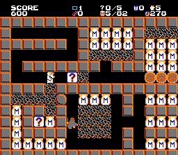 Exodus: Journey to the Promised Land (NES) screenshot: Collect question marks and Manna