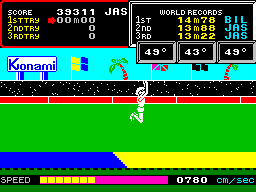 Screenshot of Hyper Sports (ZX Spectrum, 1984) - MobyGames
