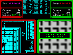 Crack Down (ZX Spectrum) screenshot: Game start