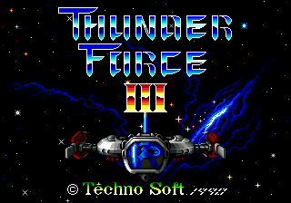 Thunder Force III (Genesis) screenshot: Title screen