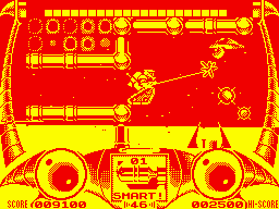 Extreme (ZX Spectrum) screenshot: Destroying everything around with smart bomb