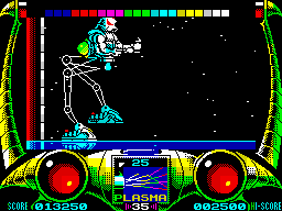 Extreme (ZX Spectrum) screenshot: On the start of dangerous way to the right