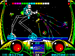 Extreme (ZX Spectrum) screenshot: Annihilating each possible threat with plasma