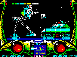 Extreme (ZX Spectrum) screenshot: Armored tank is the last big enemy