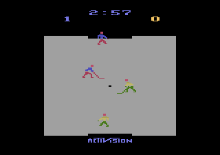 Ice Hockey (Atari 2600) screenshot: Getting ready to begin!