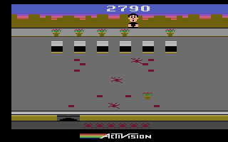 Crackpots (Atari 2600) screenshot: Bugs have almost reached the windows...