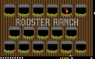 Crack'ed (Atari ST) screenshot: An egg fight at the rooster ranch...