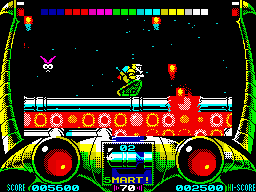 Extreme (ZX Spectrum) screenshot: Watch out for the pieces of hot lava