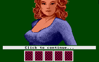 Strip Poker: A Sizzling Game of Chance (Atari ST) screenshot: Crystal.
