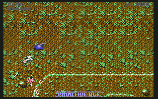 Time Soldiers (Commodore 64) screenshot: Get that weapon!