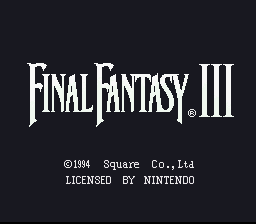 Final Fantasy III (SNES) screenshot: Title screen