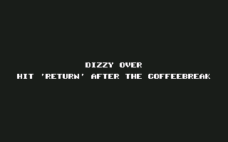 Dizzy Dice (Commodore 64) screenshot: Game Over