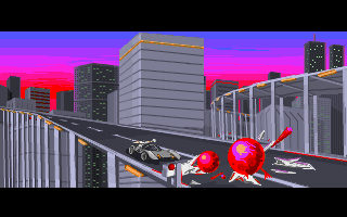 Highway Hunter (DOS) screenshot: Intro sequence