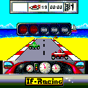 IF Racing (ExEn) screenshot: The race starts, competitors are in front of you, you will have to be quicker than them. (Alcatel OT535 version)