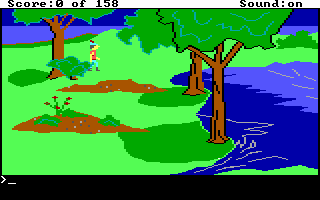 King's Quest (DOS) screenshot: Exploring the wilderness