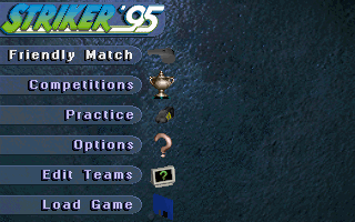 Striker '95 (DOS) screenshot: Main Menu