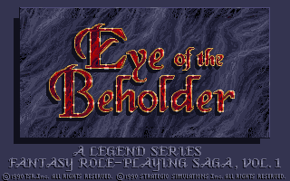 Eye of the Beholder (DOS) screenshot: Title Screen