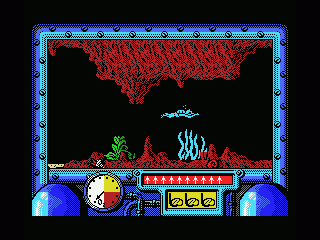 Titanic (MSX) screenshot: Swim to the deeps of the caves
