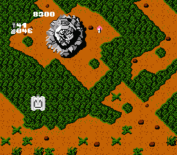 Ikari Warriors (NES) screenshot: Tank's Gonna Blow!!