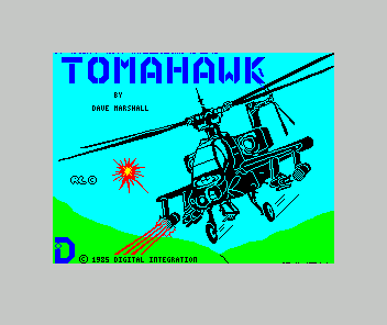Tomahawk (ZX Spectrum) screenshot: Loading screen