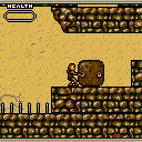 Tomb Raider: The Osiris Codex (ExEn) screenshot: You can grab this block and push it to reach higher places. Beware not to fall, the picks would kill you.