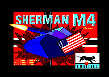 Sherman M4 (Amstrad CPC) screenshot: Loading screen