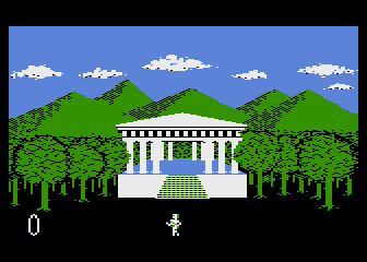 Gemstone Warrior (Atari 8-bit) screenshot: Temple