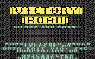 Ikari Warriors II: Victory Road (Commodore 64) screenshot: Title screen