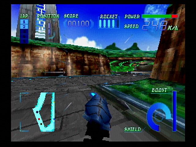 Cyber Speedway (SEGA Saturn) screenshot: The Terra Course