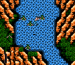 Ikari III: The Rescue (NES) screenshot: Aieeeeee!