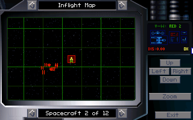Star Wars: X-Wing (DOS) screenshot: Inflight map.