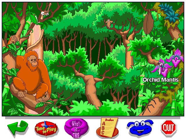 Let's Explore the Jungle (Windows) screenshot: Life in the Asian trees