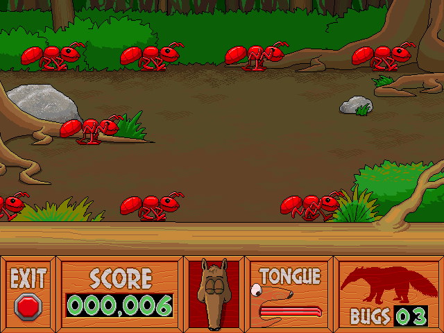 Let's Explore the Jungle (Windows) screenshot: Anteater feeder "shooter"