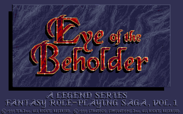 Eye of the Beholder (Amiga) screenshot: Main Title