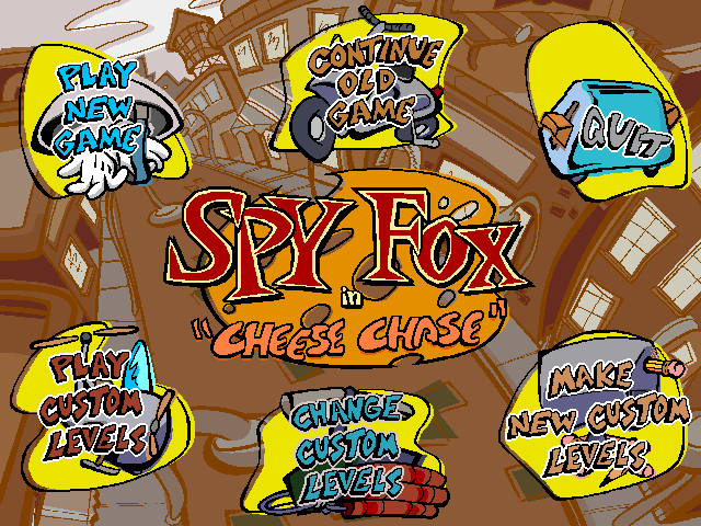 Spy Fox in Cheese Chase (Windows) screenshot: Main Menu