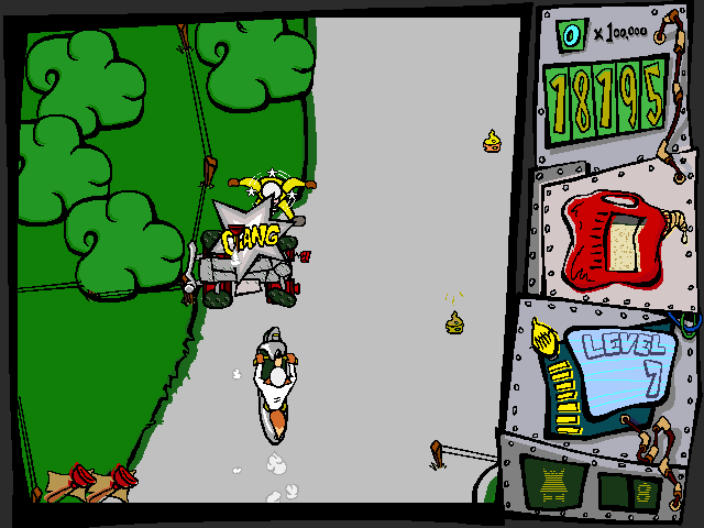 Spy Fox in Cheese Chase (Windows) screenshot: The power (up) of the plunger