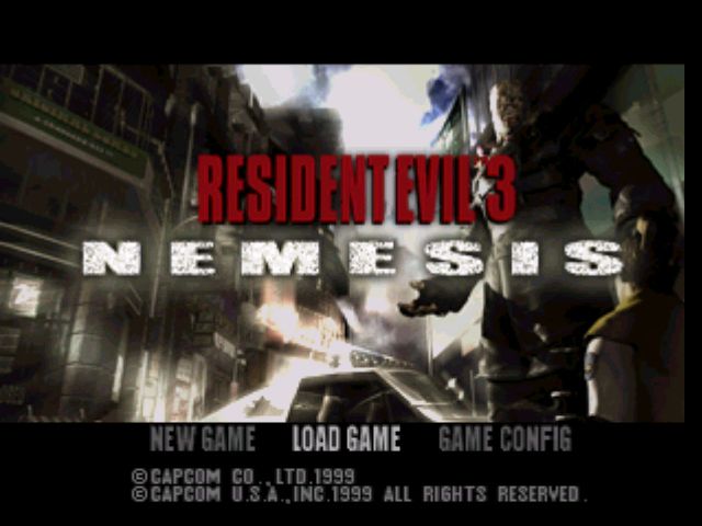 Resident Evil 3: Nemesis (PlayStation) screenshot: Title screen