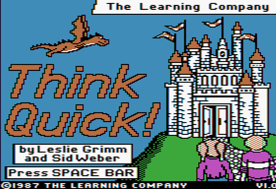 Think Quick! (Apple II) screenshot: Title screen