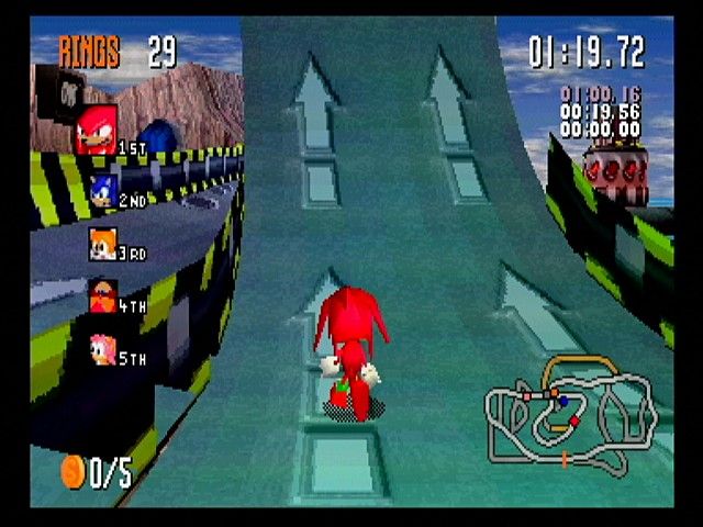 Sonic R (SEGA Saturn) screenshot: Entering a Loop