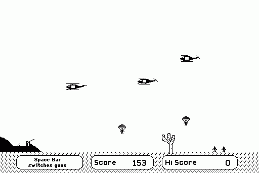 Airborne! (Macintosh) screenshot: A typical in-game screen shot