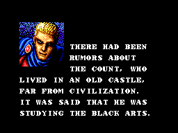 Vampire: Master of Darkness (SEGA Master System) screenshot: Every round is introduced with a cutscene.