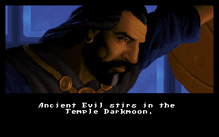 Eye of the Beholder II: The Legend of Darkmoon (DOS) screenshot: Intro sequence - dramatic close-ups!..